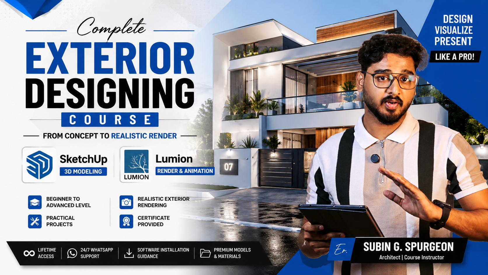 SketchUp, Lumion Exterior Designing